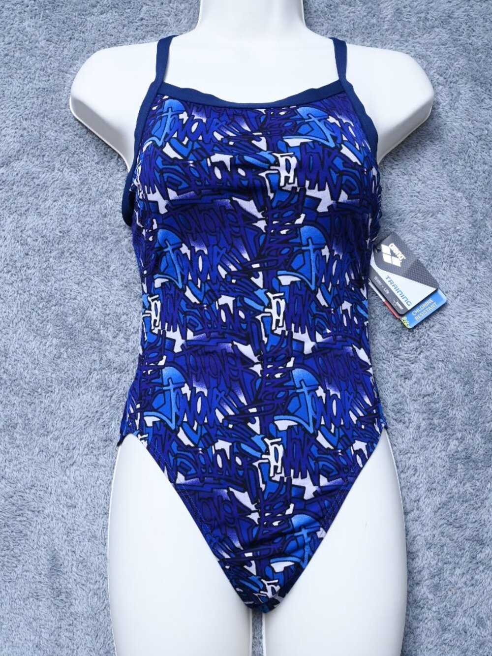 ARENA Waternity Graffiti Female Light Tech Back Swimsuit One Piece Size 32 NWTS - Picture 2 of 9